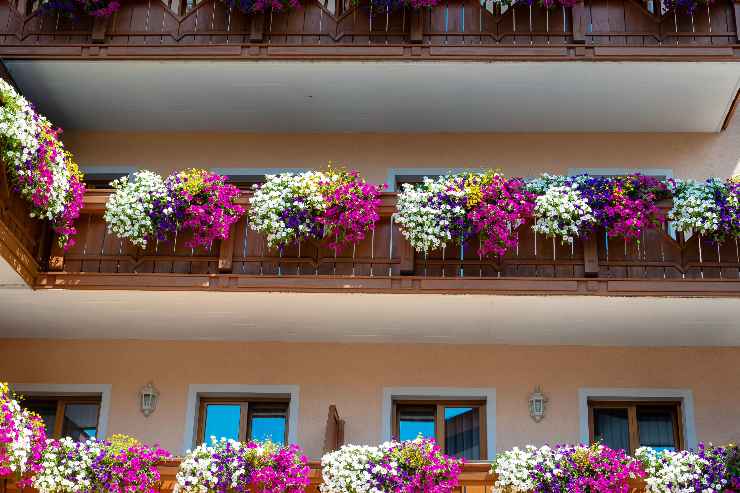 balcone dai colori più incantevoli